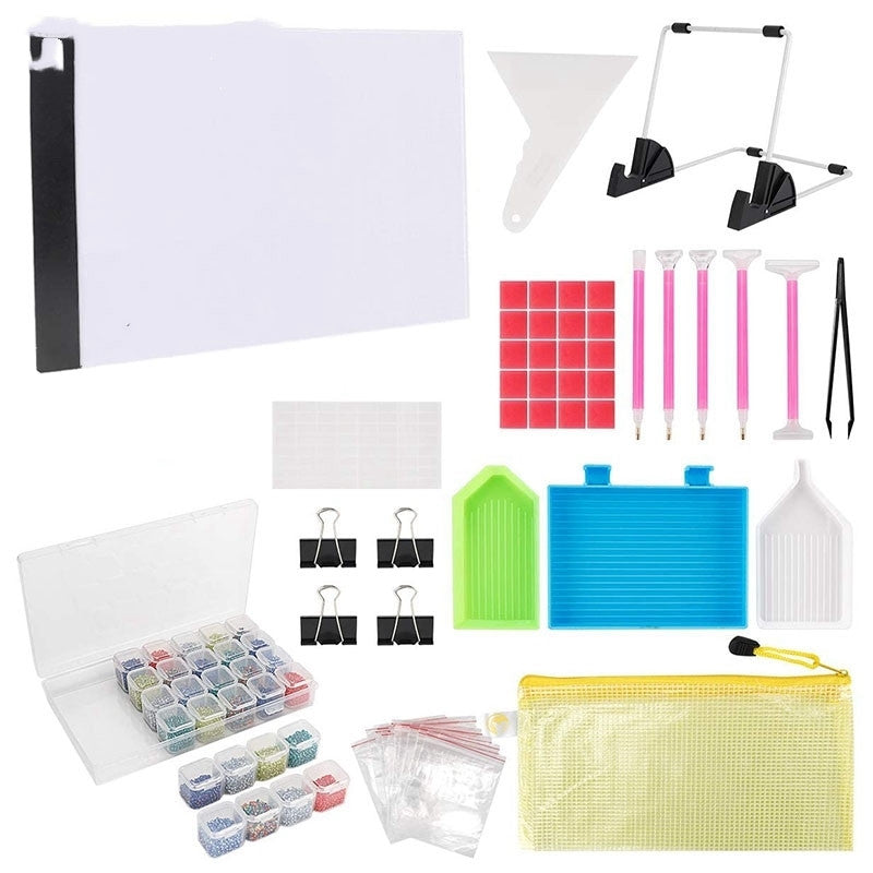 LED light pad and diamond painting workspace tools