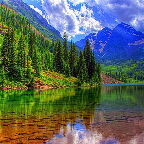 Scenic diamond painting kit for beginners