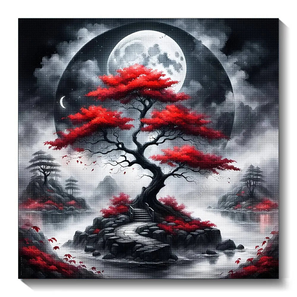 Moonlit Enchanted Tree Diamond Painting Kit