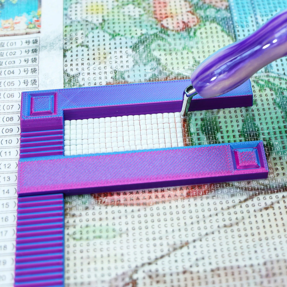 StraightLine L-Shaped Diamond Painting Alignment Ruler Set