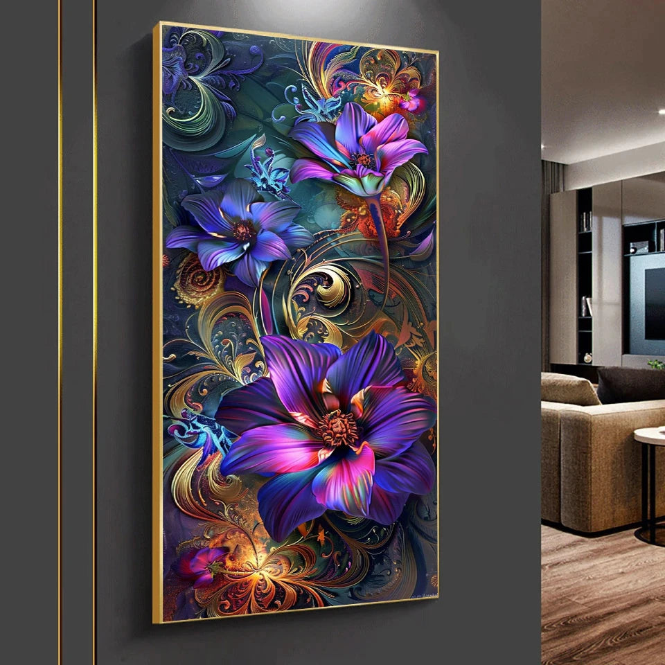 Floral Tapestry – Panoramic Flower Diamond Painting Collection