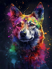 Neon Paws Dog Collection Diamond Painting Kit artwork design 4872