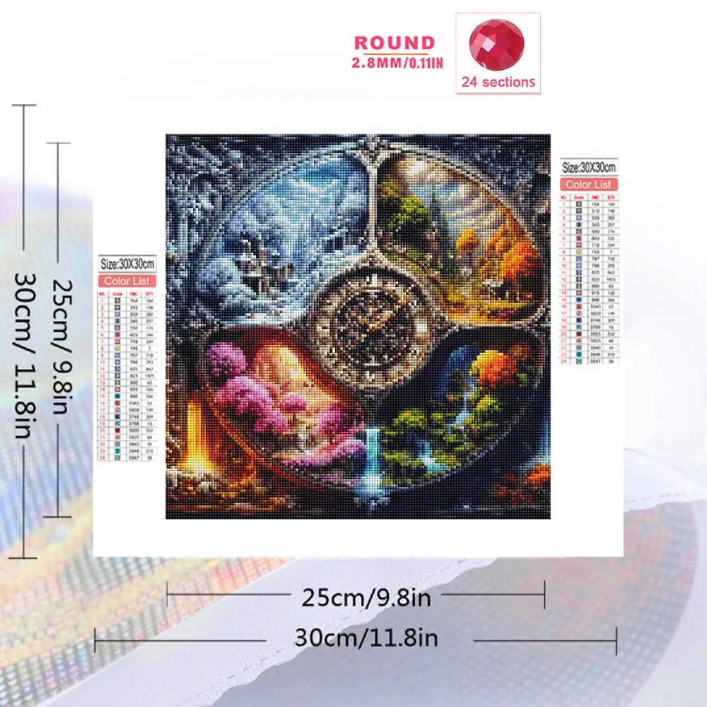 Seasons of Home – House & Tree Diamond Painting Kit