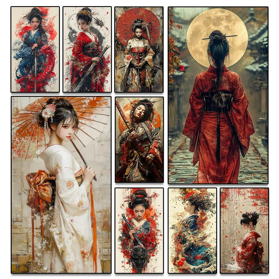 Kimono Reverie – Japanese Beauty Diamond Painting Collection