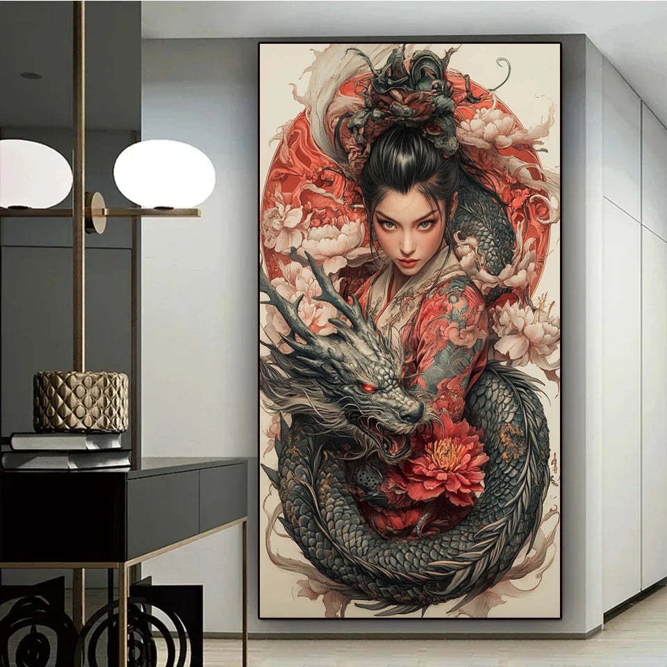 Sakura & Dragons – Japanese Fantasy Diamond Painting Collection