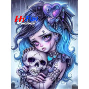 Twilight Dolls – Gothic Character Collection Diamond Painting Kit artwork design Blue