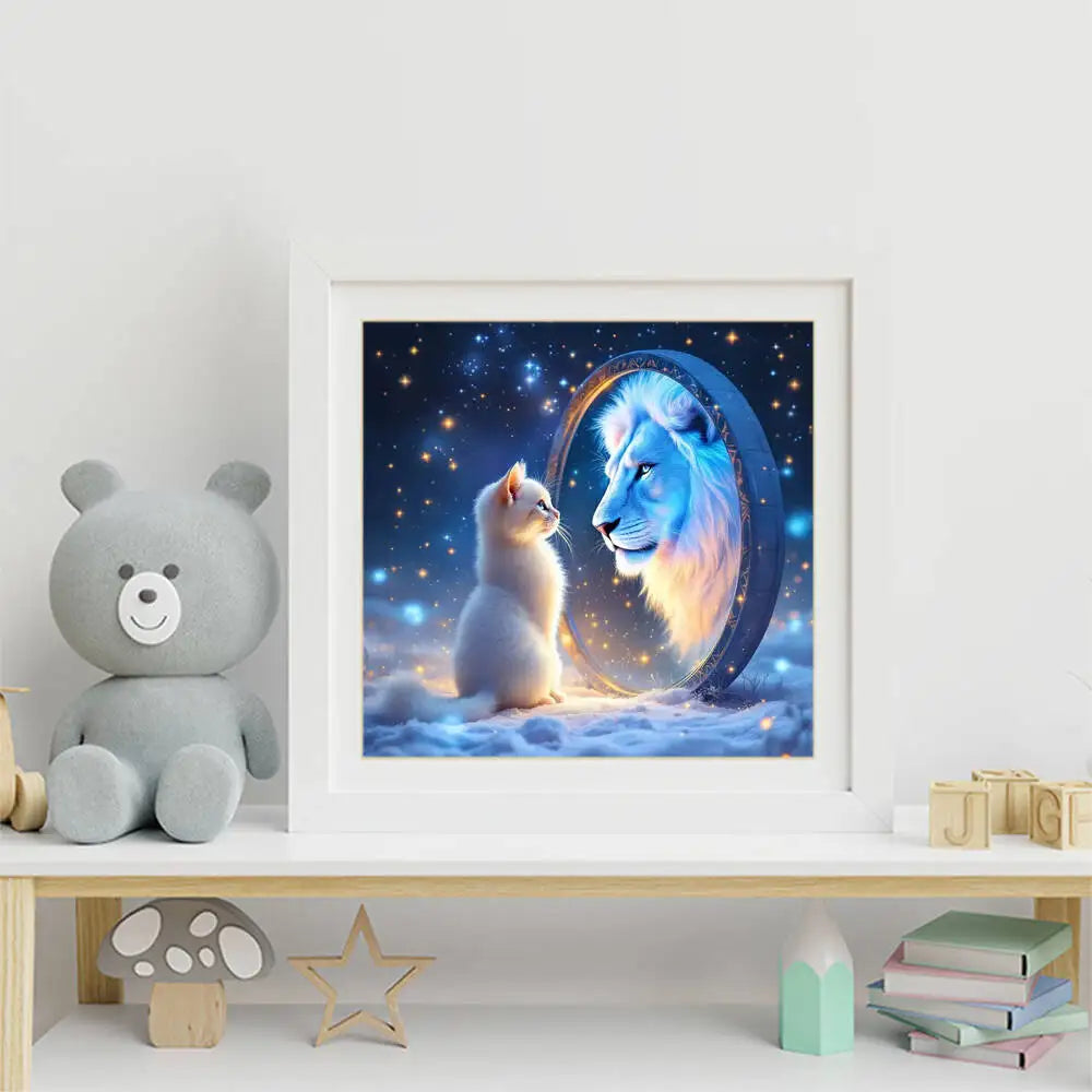 Beyond the Mirror Lion Diamond Painting Kit