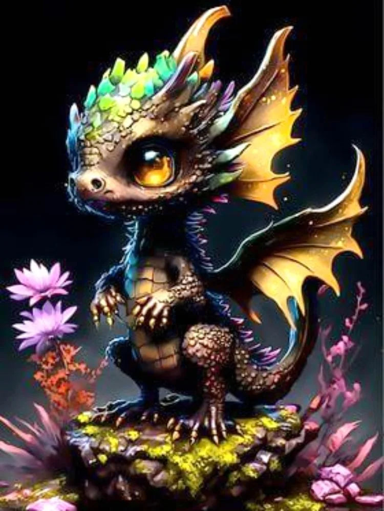 Enchanted Baby Dragons AB & Fairy Dust Diamond Painting Collection