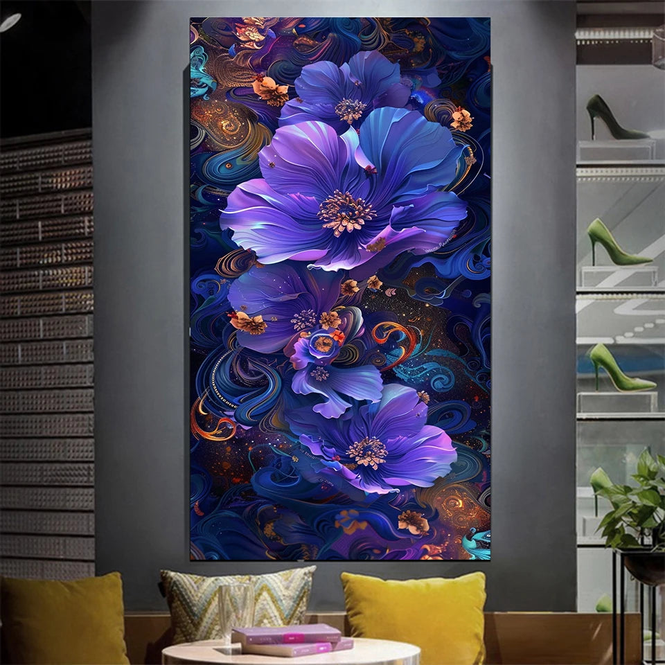 Floral Tapestry – Panoramic Flower Diamond Painting Collection