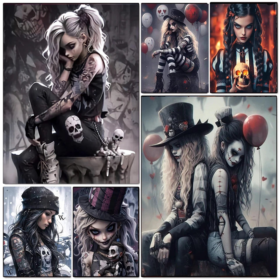 Beautifully Macabre – Gothic Portrait Diamond Painting Collection