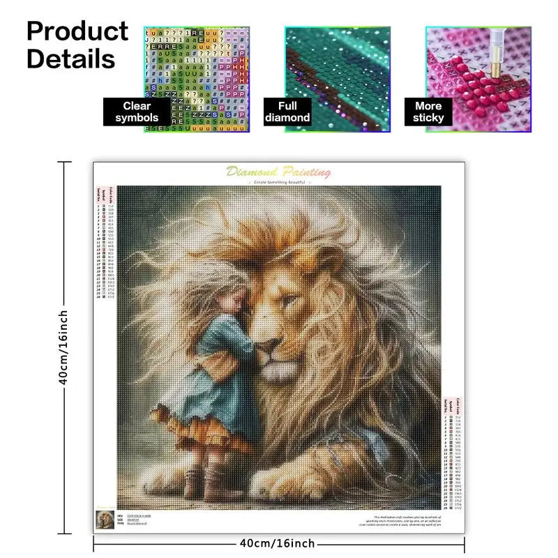 Gentle Guardian Lion Diamond Painting Kit