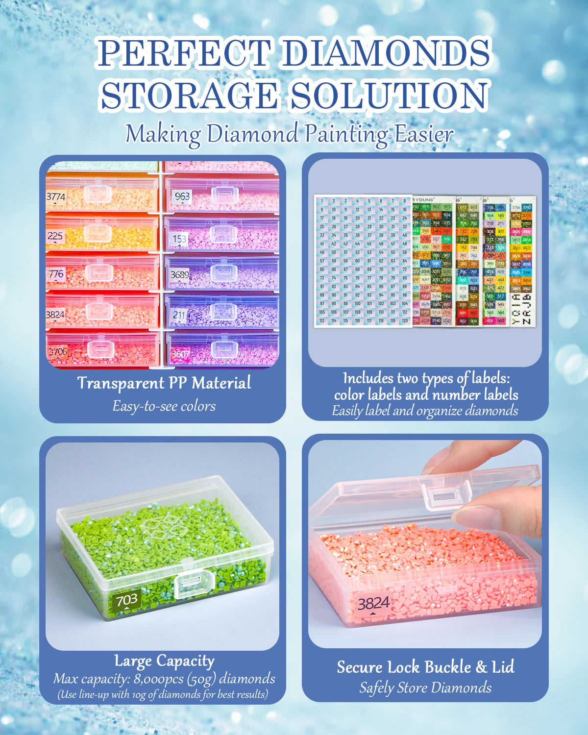 Craft Keeper – 20-Tray Diamond Painting Organizer & Rack