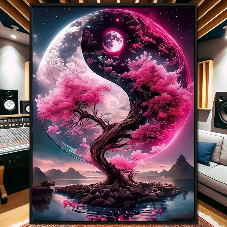 Roots of Harmony – Yin-Yang Tree of Life Diamond Painting Kit