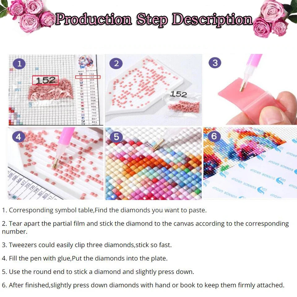 Jungle Bloom Leopard Diamond Painting Kit