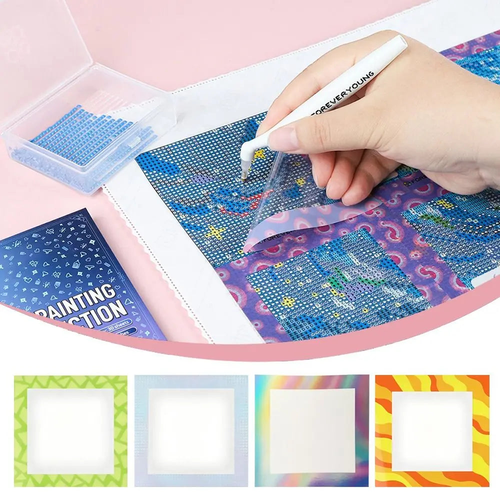 Patterned Diamond Painting Release Film & Alignment Guides – 6 or 12 Pieces