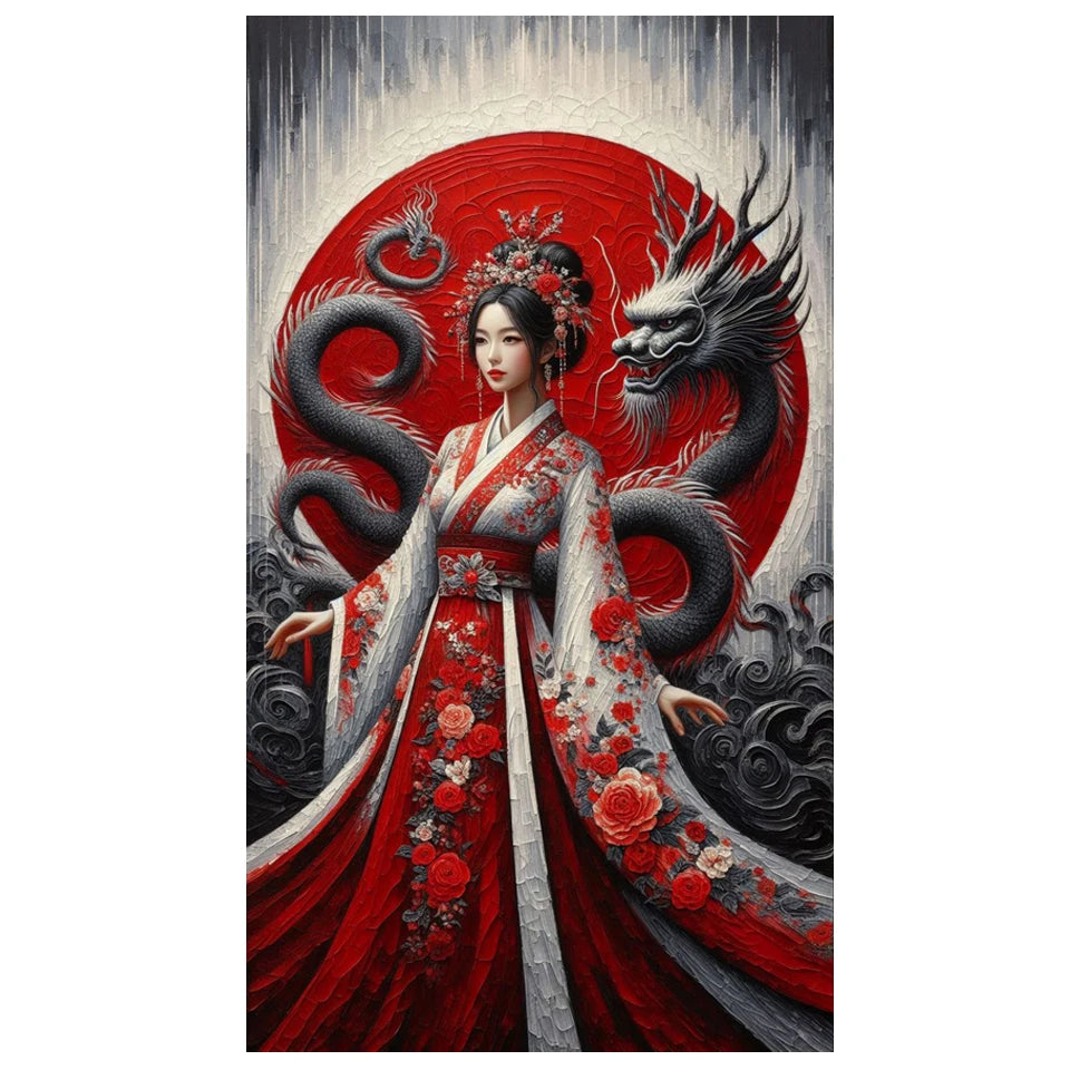 Sakura & Dragons – Japanese Fantasy Diamond Painting Collection