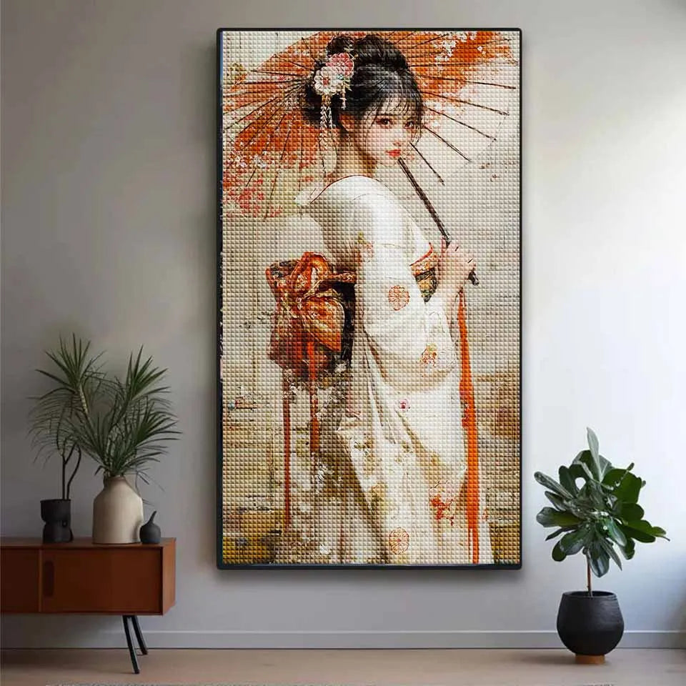 Kimono Reverie – Japanese Beauty Diamond Painting Collection