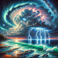 Tempest Tide – Lightning Seascape Diamond Painting Kit