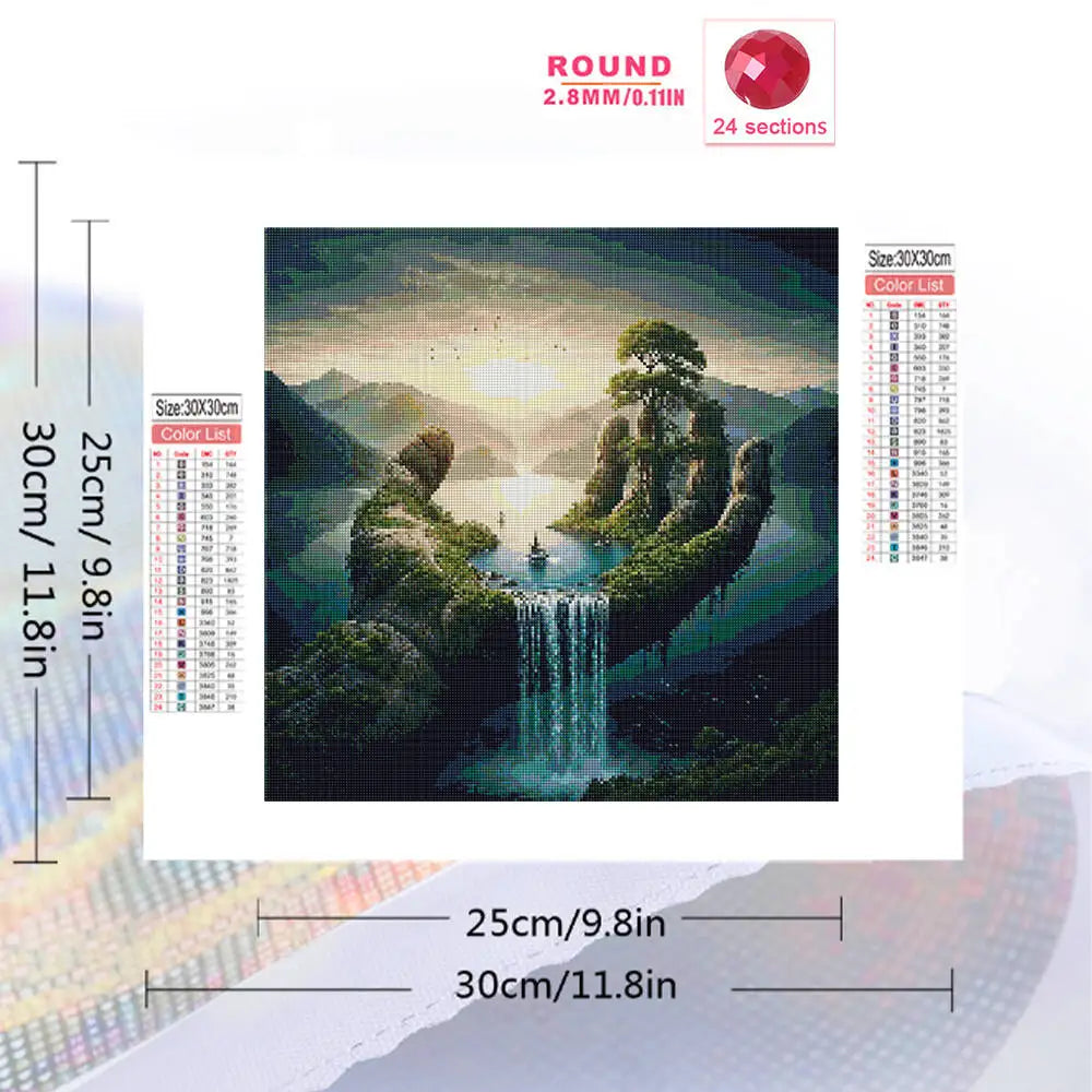 River Retreat – Mountain Landscape Diamond Painting Kit