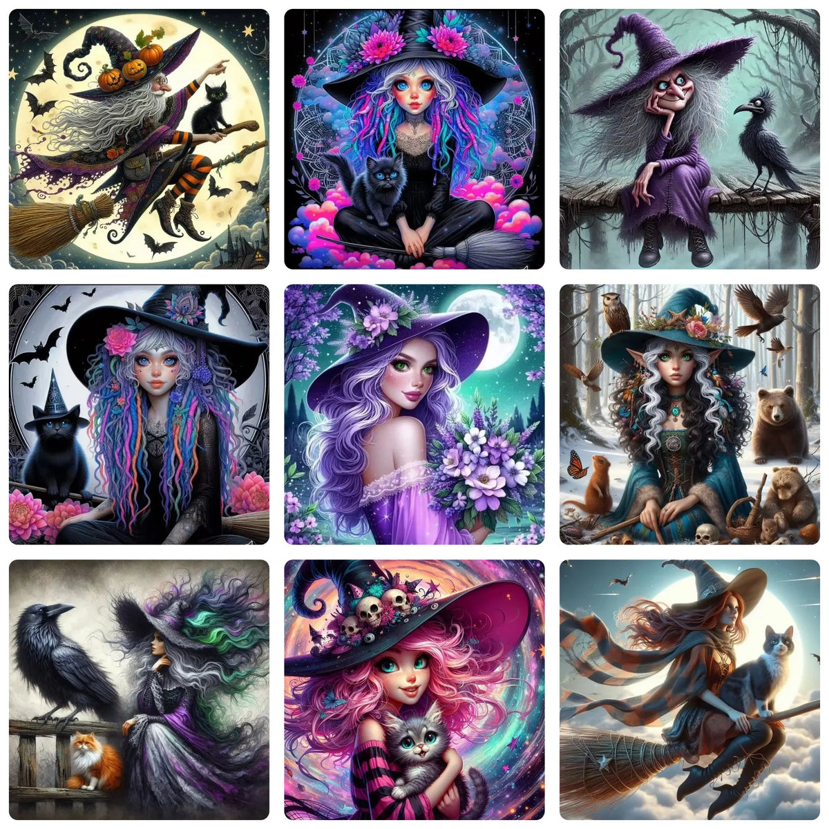 Spellbound Sisters – Witch Collection Diamond Painting Kit
