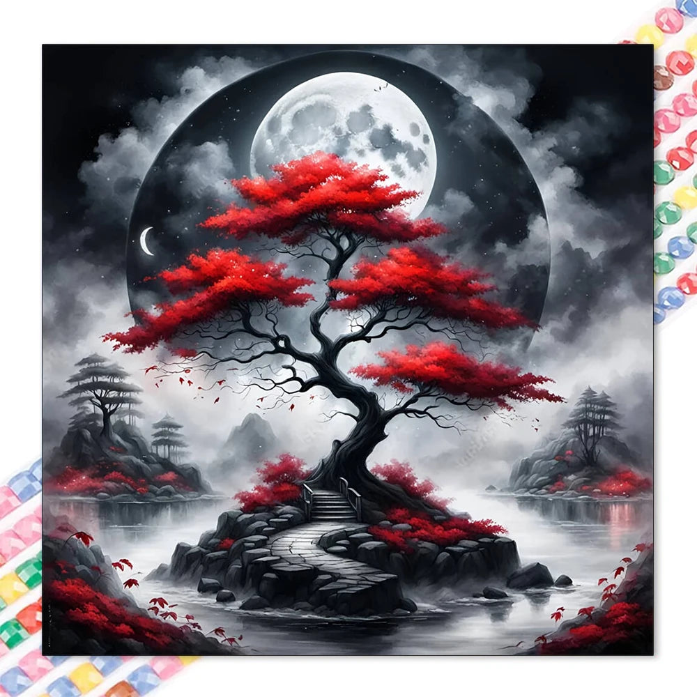 Moonlit Enchanted Tree Diamond Painting Kit