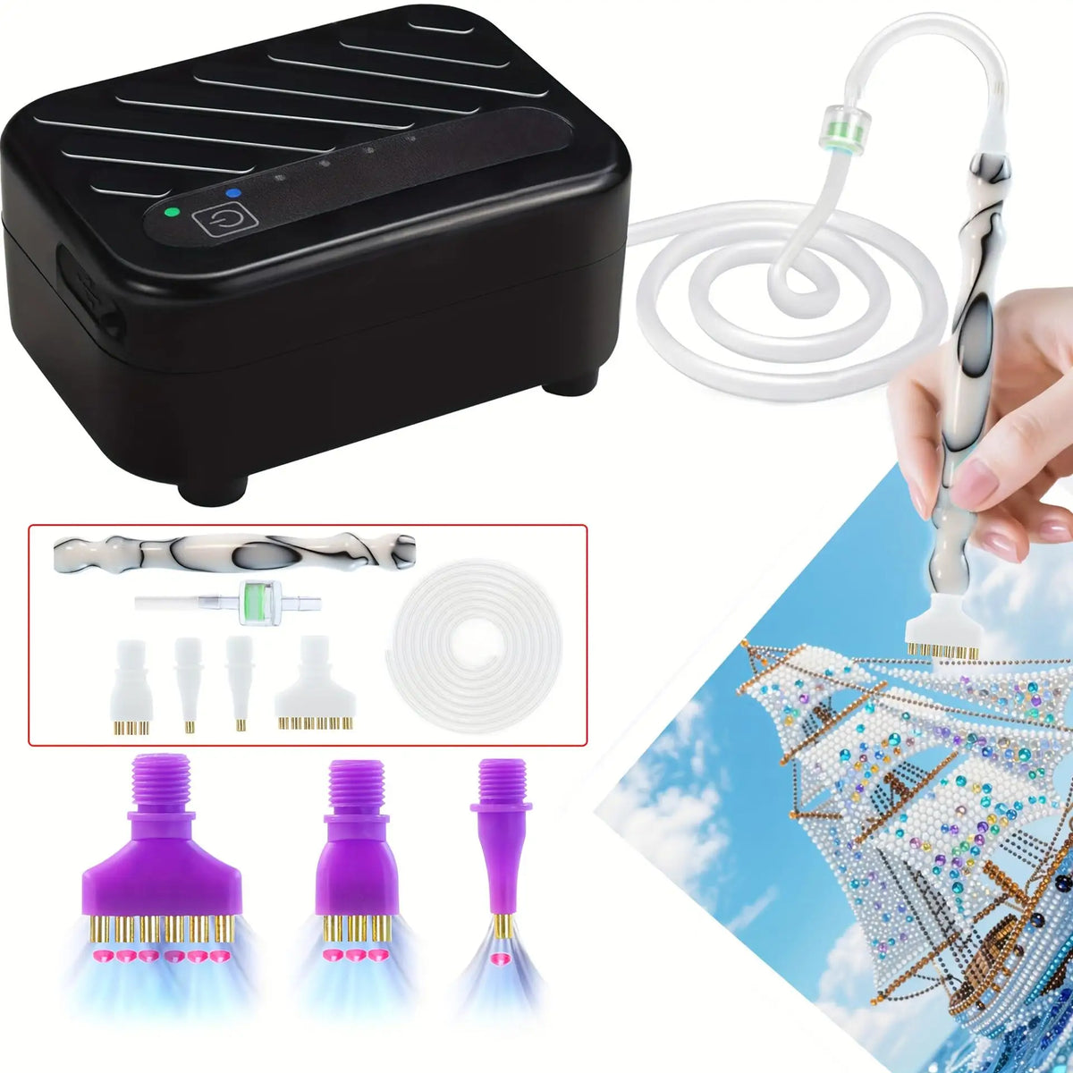 Easy Flow – 7-Piece Vacuum Diamond Pen Replacement Set
