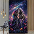Starlit Companions – Woman & Cat Diamond Painting Kit