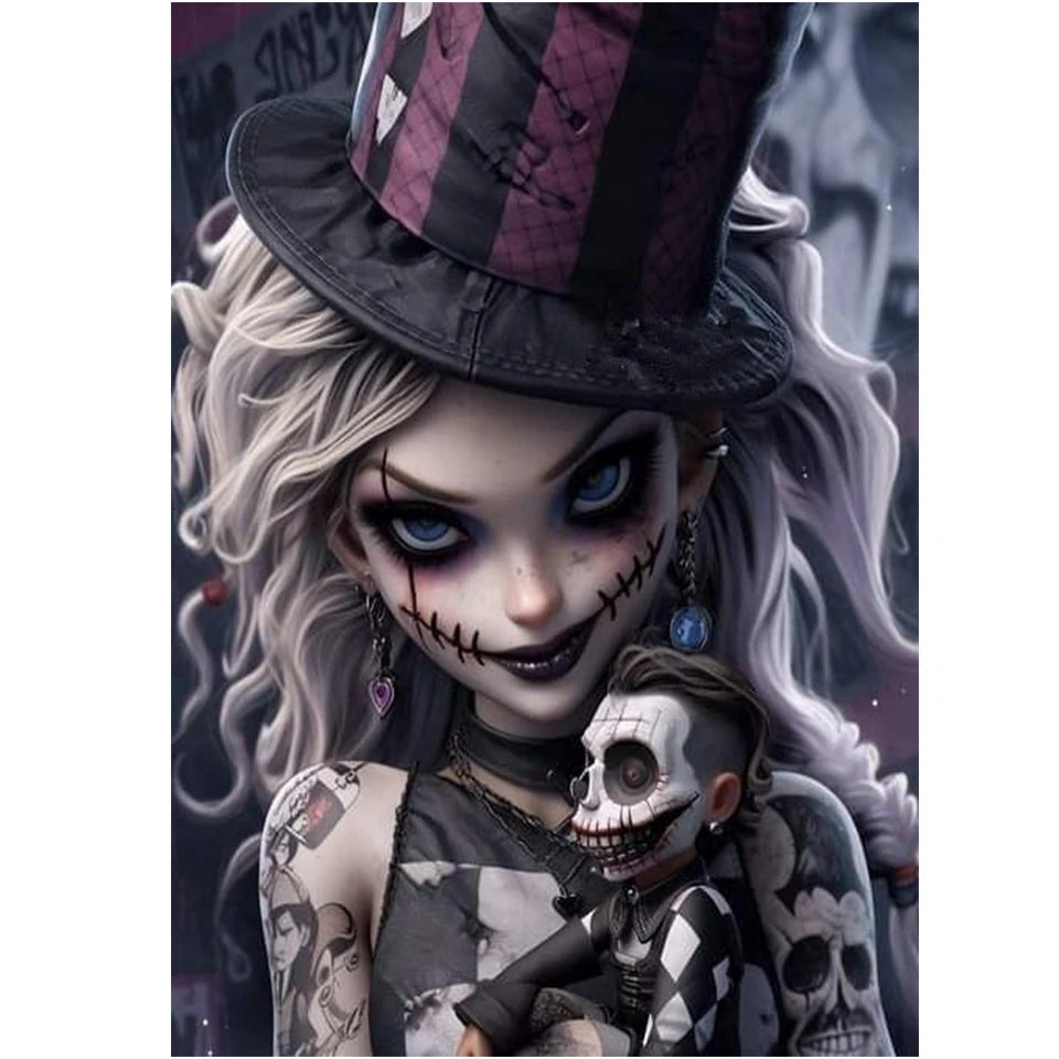 Beautifully Macabre – Gothic Portrait Diamond Painting Collection