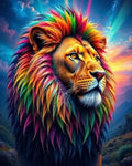 Rainbow Crown Lion Diamond Painting Kit