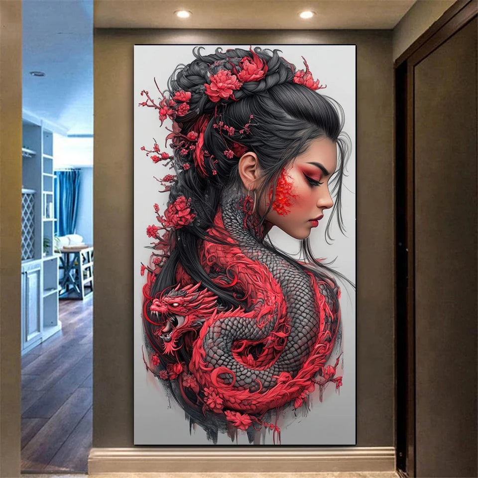 Sakura & Dragons – Japanese Fantasy Diamond Painting Collection