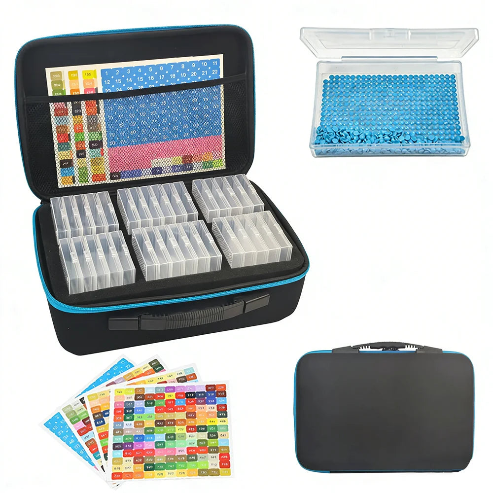 Color Keeper – 32 &amp; 64 Tray Diamond Painting Organizer — 64 Black 2 included in Reef Collector – AB &amp; Fairy Dust Studio Bundle
