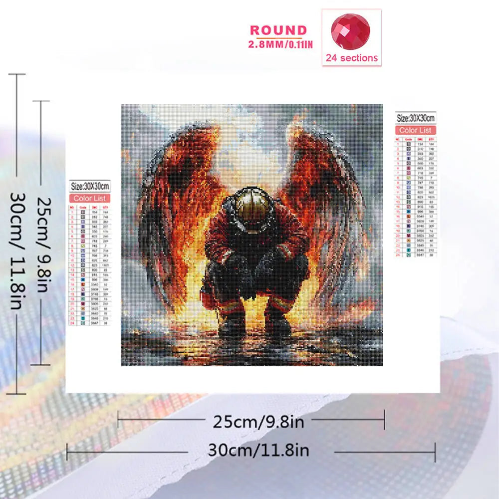 Courage in the Flames – Firefighter Diamond Painting Kit