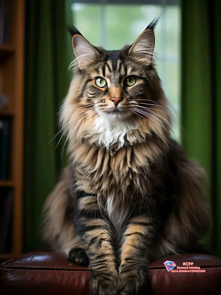 Majestic Maine Coons – Cat Diamond Painting Collection