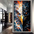 Wild Duality Eagle diamond painting design shown in a room mockup; frame not included