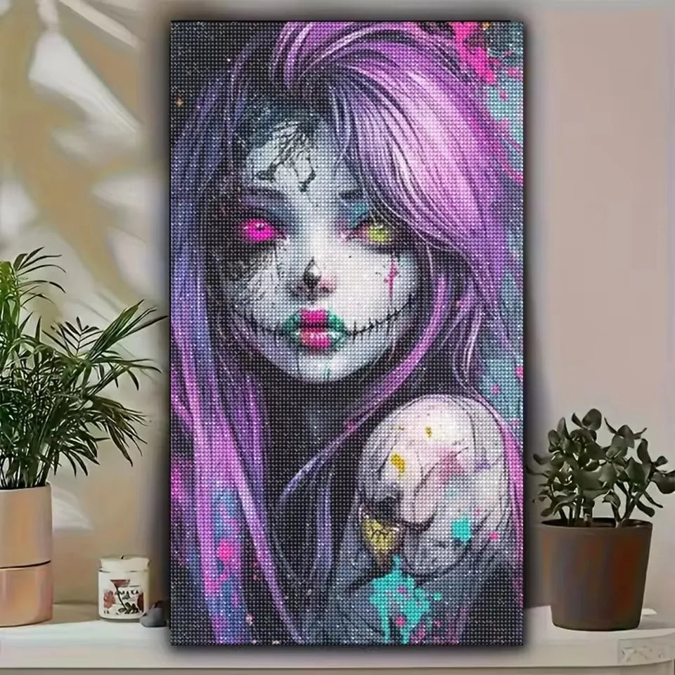 Violet Voodoo – Gothic Girl Diamond Painting Kit