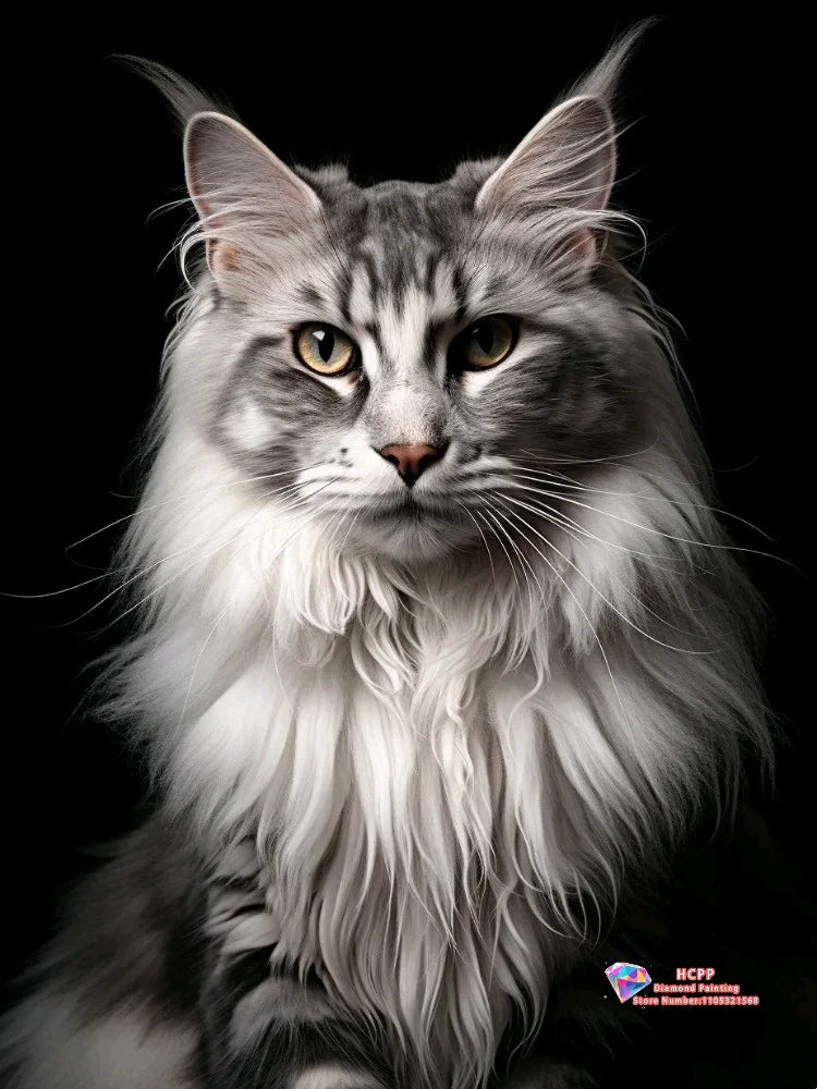 Majestic Maine Coons – Cat Diamond Painting Collection