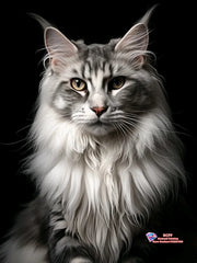 Majestic Maine Coons – Cat Diamond Painting Collection artwork design C2173-14