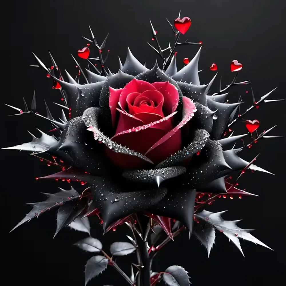 Crimson Thorn – Rose Diamond Painting Kit
