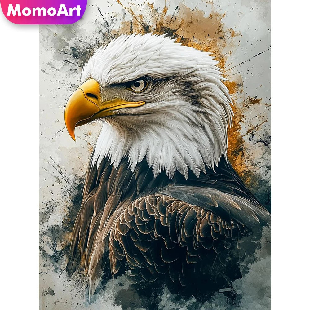 Golden Gaze Eagle Diamond Painting Kit