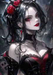 Moonlit Misfits – Gothic Girl Collection Diamond Painting Kit artwork design 16