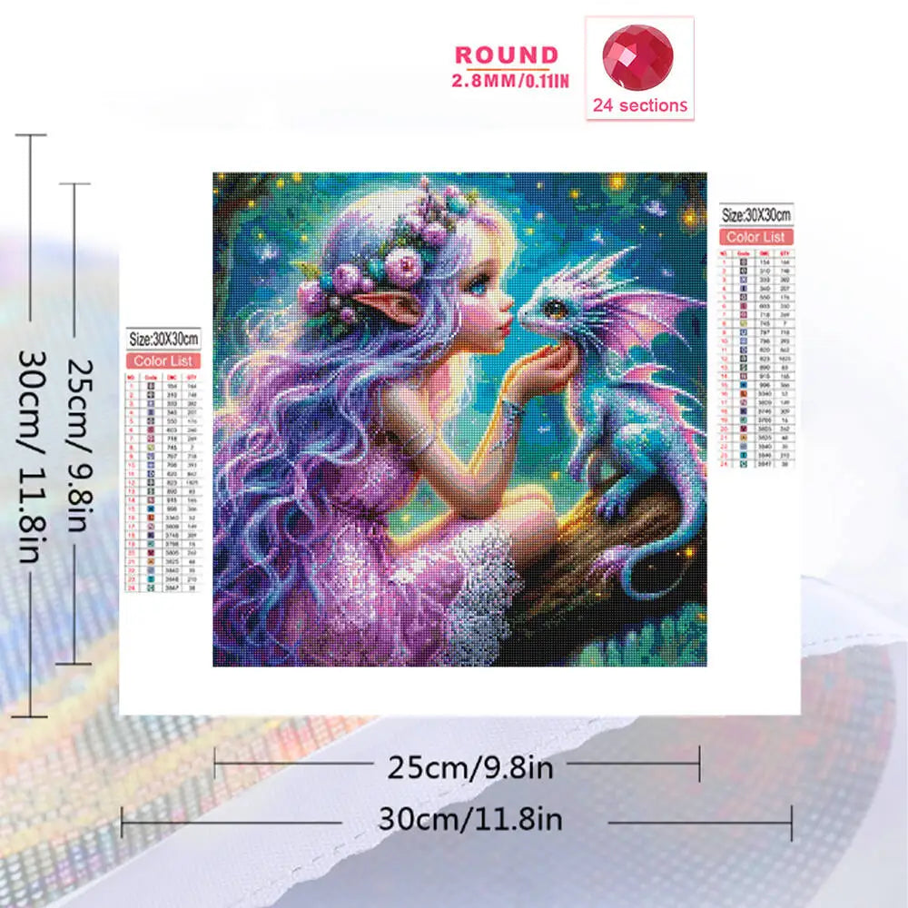 Dragon Whisper – Fairy & Dragon Diamond Painting Kit