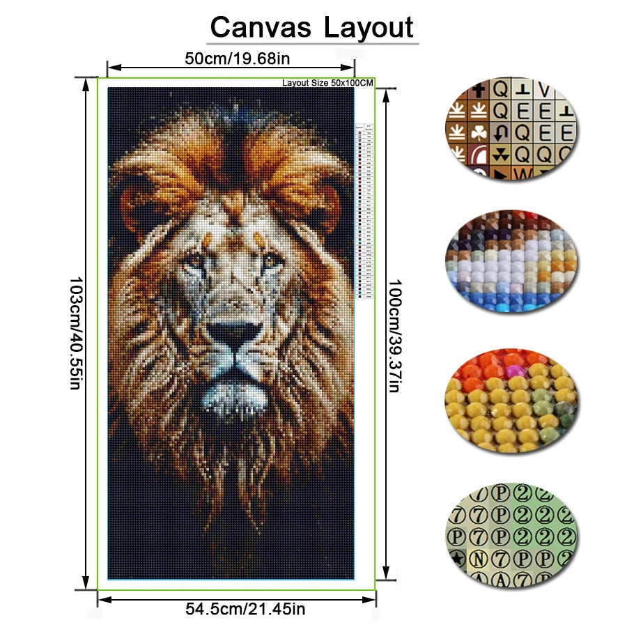 Sovereign Mane – Lion Diamond Painting Kit