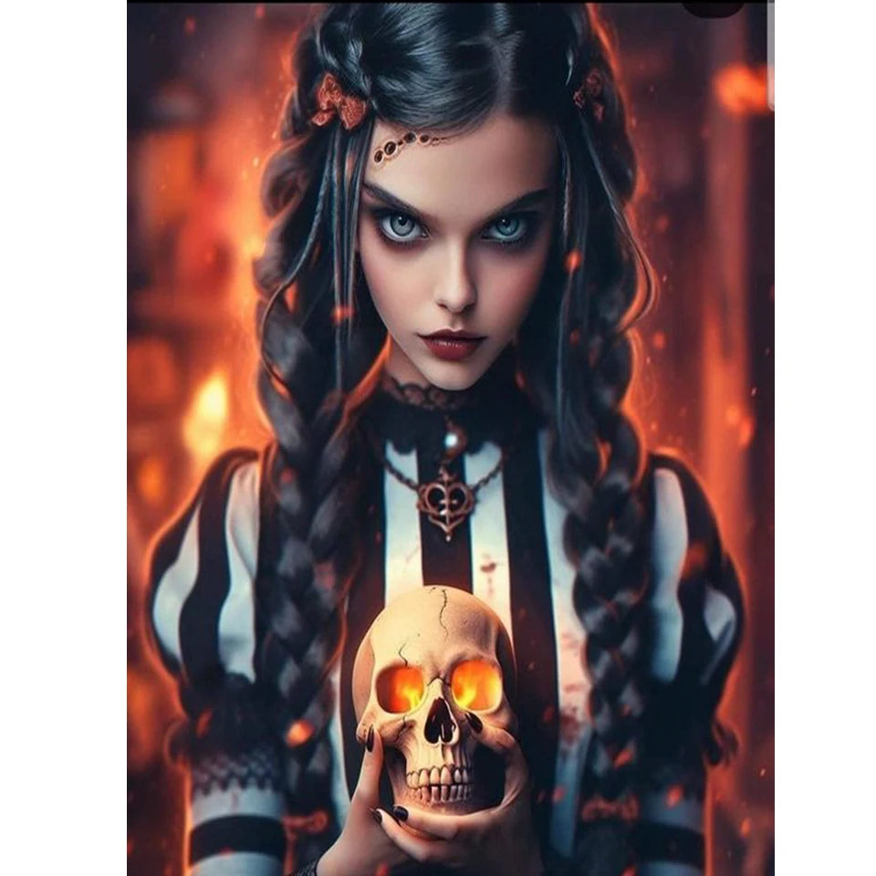 Beautifully Macabre – Gothic Portrait Diamond Painting Collection