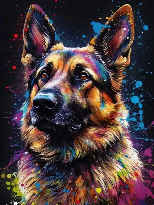 Neon Paws Dog Collection Diamond Painting Kit