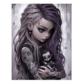 Dark Companions – Gothic Girl & Teddy Collection Diamond Painting Kit