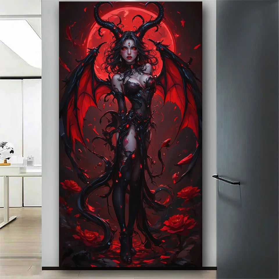 Crimson Enchantment – Red Demon Diamond Painting Kit