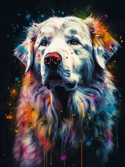 Neon Paws Dog Collection Diamond Painting Kit artwork design 4869