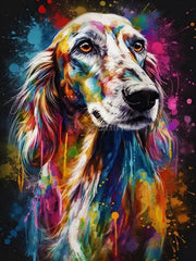 Neon Paws Dog Collection Diamond Painting Kit artwork design 4874