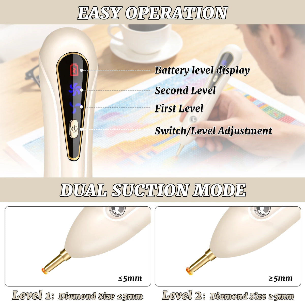 SparkLift Type-C Rechargeable Diamond Painting Pick-Up Pen