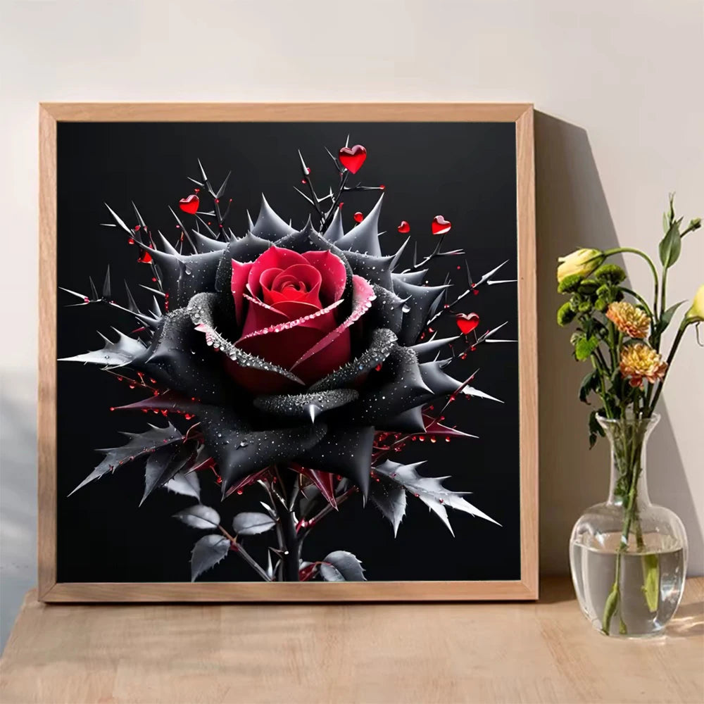 Crimson Thorn – Rose Diamond Painting Kit